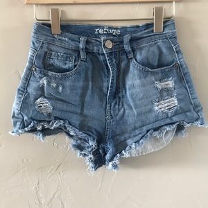 Distressed Jean Shorts